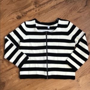 Striped zip-up jacket